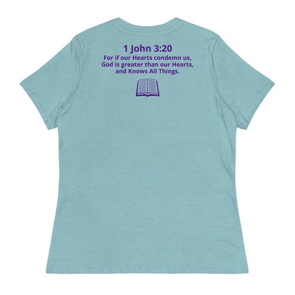 God Be Knowin' Women's Relaxed T-Shirt w/ back scripture