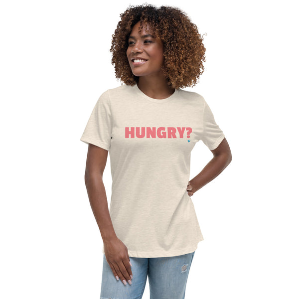 Hungry Matthew Women's Relaxed T-Shirt w/ back Scripture