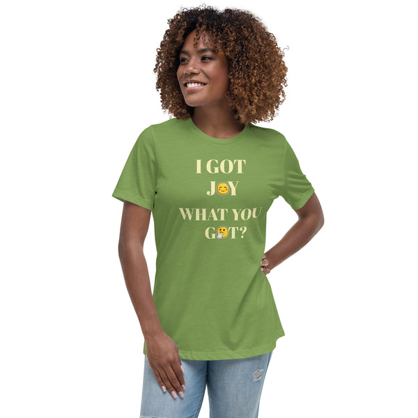 I GOT JOY w/ back Scripture Women's Relaxed T-Shirt